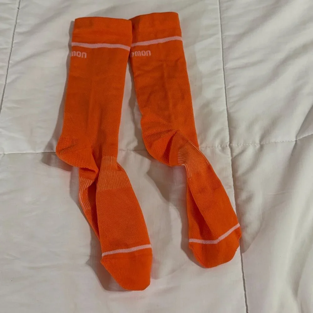 Lululemon Power Stride Crew Orange Sock,  size L